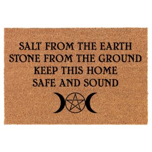 Salt From The Earth Wiccan Witch Pagan Coir Doormat