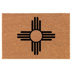 New Mexico Sun Symbol Coir Doormat